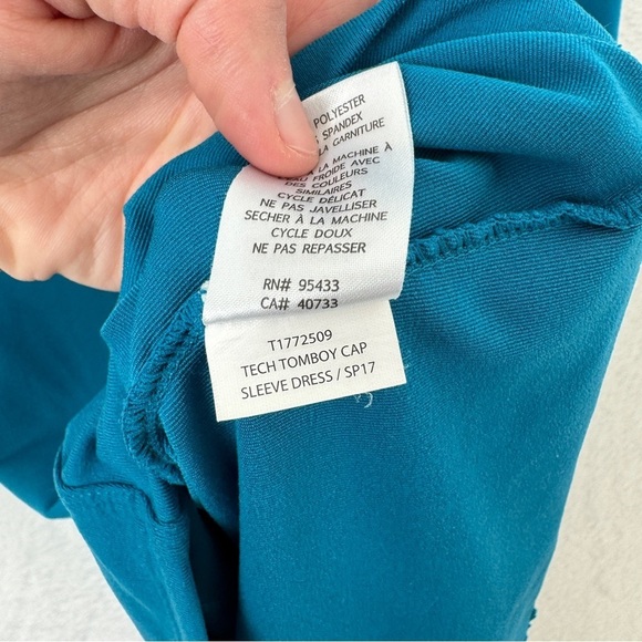 Toad & Co Womens Blue Tech Tomboy Cap Short Sleeve Casual Mini Dress size Small - Picture 2 of 9